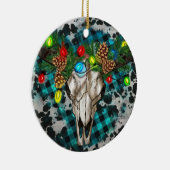 Bull Skull Christmas Ornament Png, Western Christm (Rechts)