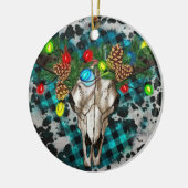 Bull Skull Christmas Ornament Png, Western Christm (Links)