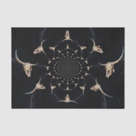 Bull Skull Cowboy Abstrakt Brown Country Vintag Seidenpapier