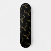 Bull Skull Gold Skate Skateboard (Vorne)