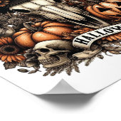 Bull Skull Halloween Cow Poster (Ecke)