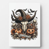 Bull Skull Halloween Kuh Fotoplatte (Vorderseite)