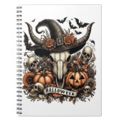 Bull Skull Halloween Kuh Notizblock (Vorderseite)