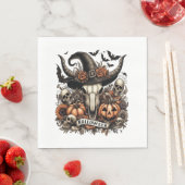 Bull Skull Halloween Kuh Serviette (Beispiel)