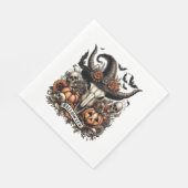 Bull Skull Halloween Kuh Serviette (Ecke)