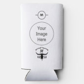 Bull Skull mit Black Feathers Silhouette Selters Dosenkühler (Rückseite)