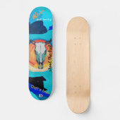 Bull Skull mit Bull-Redewendungen D-Markenbezeichn Skateboard (Vorderseite)