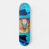 Bull Skull mit Bull-Redewendungen D-Markenbezeichn Skateboard (Vorderseite)