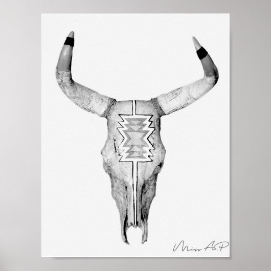 Bull Skull Poster (Vorne)