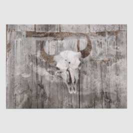 Bull-Skull-Stall mit Vintagem Western Seidenpapier