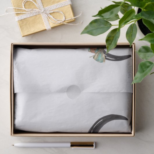 Bull Skull Sunflowers Seidenpapier (Geschenk)