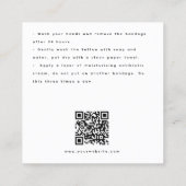 Bull Skull Tattoo Aftercare Instructions QR Code Quadratische Visitenkarte (Rückseite)
