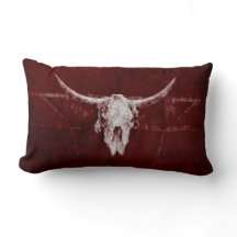 Bull Skull Western Land Burgund Rot Alte Rustikale