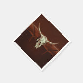 Bull Skull Wild West Brown Rustic Country Western Serviette (Ecke)