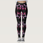 Bull Skulls Elegantes Rosa Girly Stilvoll Leggings (Vorderseite)