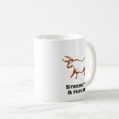 Bull Stärke und Ehrenbraun Shirt Kaffeetasse (VorderseiteRechts)