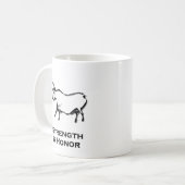 Bull Stärke und Ehrenschwarz Kaffeetasse (Vorderseite Links)