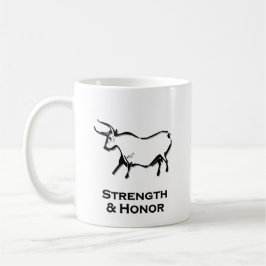 Bull Stärke und Ehrenschwarz Kaffeetasse