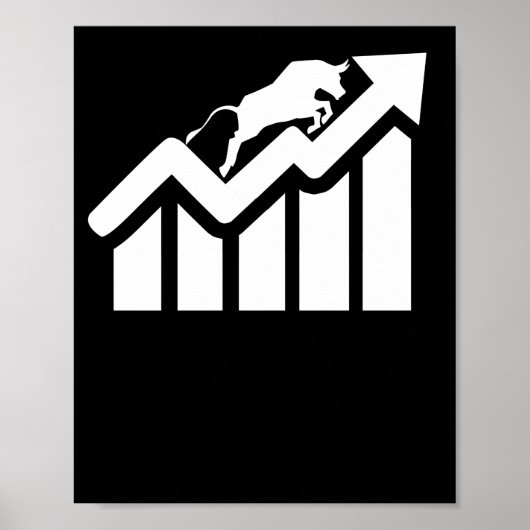 Bull Stock Market for Stock Traders Trading Gesche Poster (Vorne)