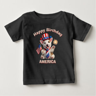 Bull Terrier (2t) Patriotisches Kinder T-Shirt