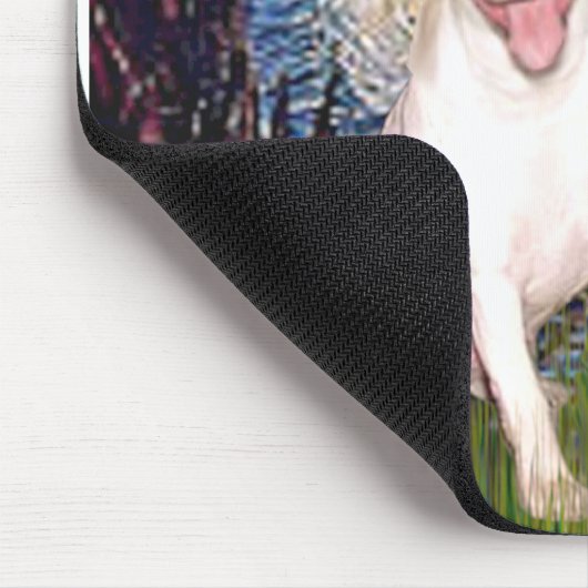Bull Terrier 4 - Starry Night (Vert) Mousepad (Ecke)