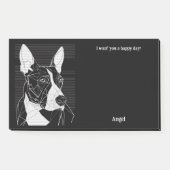 Bull Terrier Abstrakt Art Dog Name Post-it Klebezettel (Vorderseite)