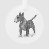 Bull terrier Acrylic Ornament (Vorderseite)