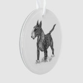 Bull Terrier-Acrylscheibe Ornament (Vorderseite)