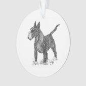 Bull Terrier-Acrylscheibe Ornament (Vorderseite)