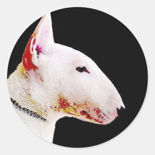Bull Terrier Aufkleber (Vorderseite)