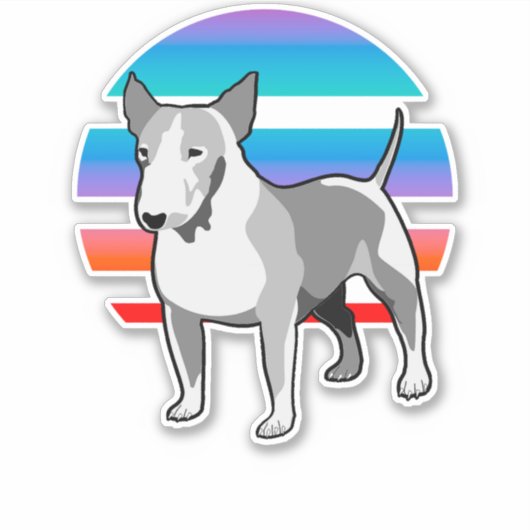 Bull Terrier Aufkleber (Vorderseite)