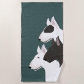 Bull Terrier Beach Handtuch (Vorderseite)