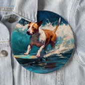 Bull Terrier Beach Surfanstrich Button (Beispiel)
