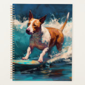 Bull Terrier Beach Surfanstrich Planer (Vorderseite)
