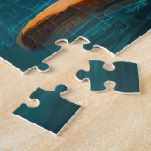 Bull Terrier Beach Surfanstrich Puzzle (Seite)