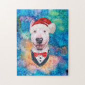 Bull Terrier Breed Dog Weihnachten Puzzle (Vertikal)