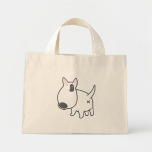 Bull Terrier - bully_illu_bruno_3c Mini Stoffbeutel