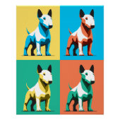 Bull Terrier bunt Poster (Vorderseite)