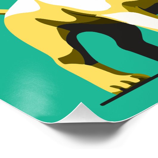 Bull Terrier bunt Poster (Ecke)