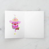 Bull Terrier Cartoon Card "Happy Birthday" Karte (Innenseite)