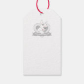 Bull Terrier Cartoon "Happy Birthday" Geschenkmark Geschenkanhänger (Rückseite)