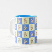 Bull Terrier Checkered Tasse (Vorderseite Links)