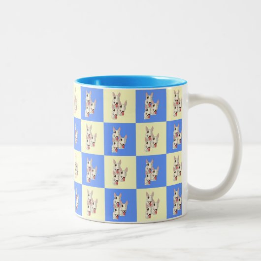 Bull Terrier Checkered Tasse (Rechts)