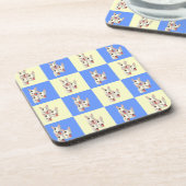 Bull Terrier Checkered Untersetzer Set (Linke Seite)
