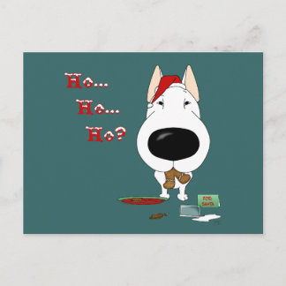 Bull Terrier Christmas Feiertagspostkarte