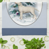 Bull Terrier Christmas Geschirrtuch (Gefaltet)