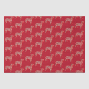 Bull Terrier Christmas Hund Niedliche Silhouette R Seidenpapier