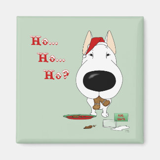 Bull Terrier Christmas Magnet