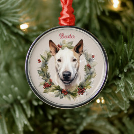 Bull Terrier Christmas Pet Memorial Hunde Zucht Ornament Aus Metall