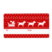 Bull Terrier Christmas Schlitten Hunde Urlaub (Vorne)